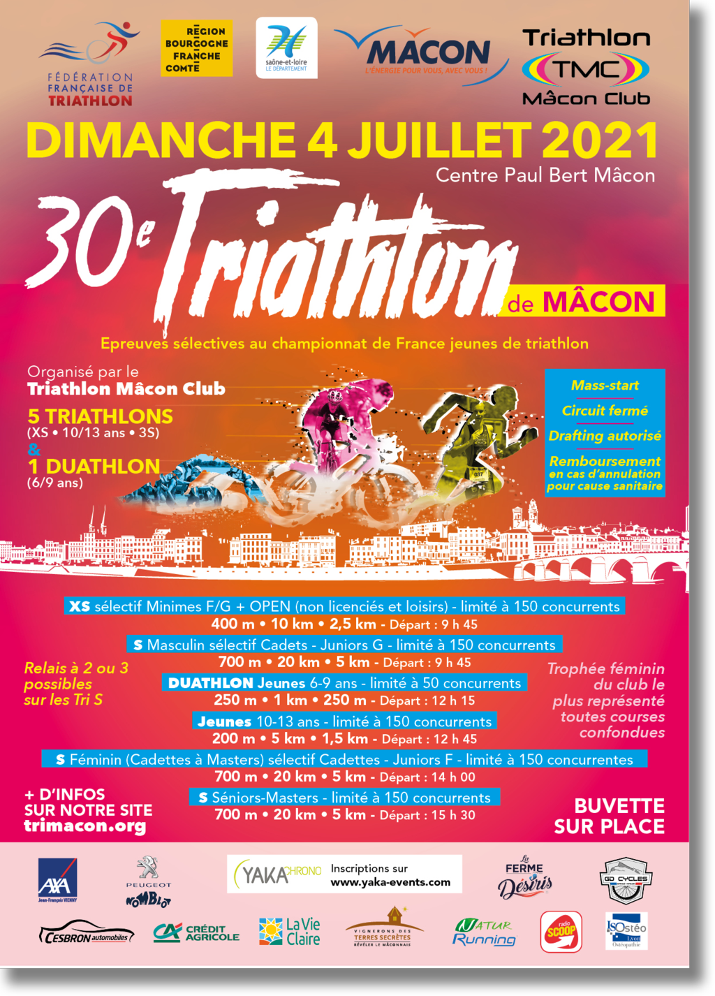 Affiche 30eme Triathlon Macon