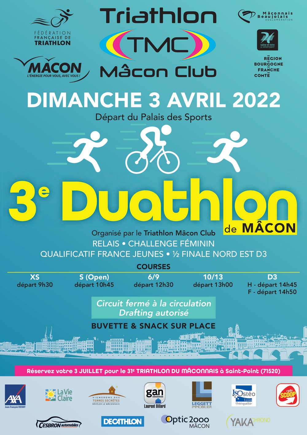 Affiche 30eme Triathlon Macon